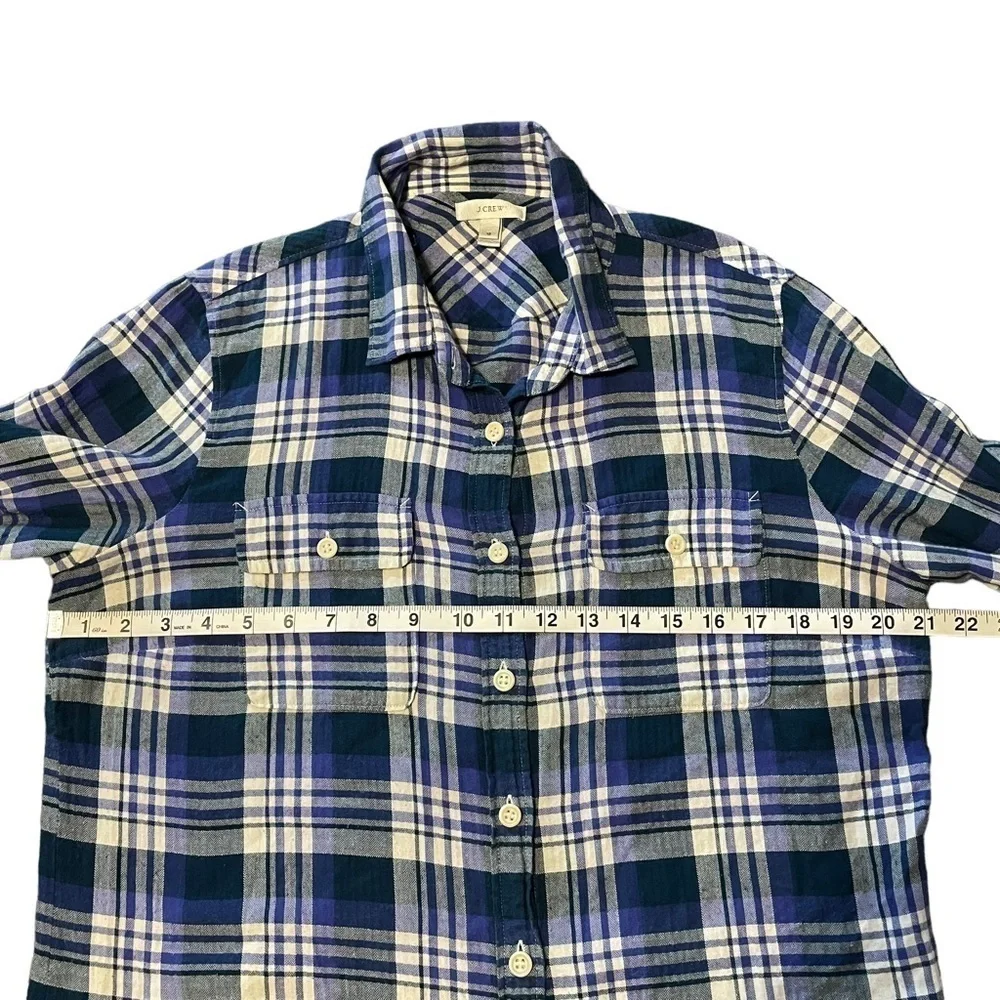J Crew Acropolis Classic Collared, Plaid Button-Up Shirt - Sz 12